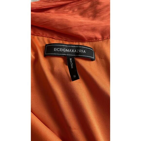 BCBGMaxAzria - Orange Halter Neck Maxi Dress with Side Slit, size M - Picture 12 of 12